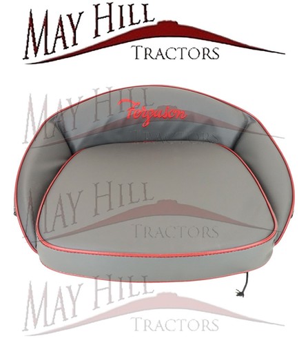 Grey seat cushion - seat, embroidered