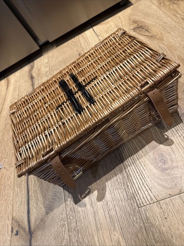 Empty harrods wicker basket - wicker,