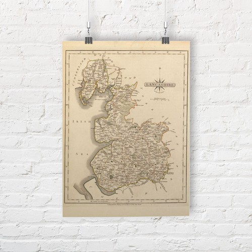 Map lancashire england - map, lancashire,