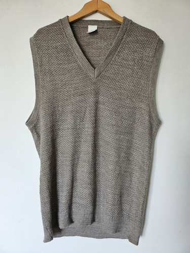 Vintage taupe vneck sleeveless - vintage,