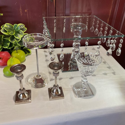 Lot cut glass square - cut,