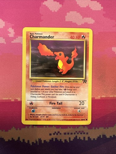 Pokemon card charmander team - card,