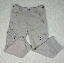 Triple Five NYC Soul Men's Convertible Cargo Trousers Grey Size W34 L30