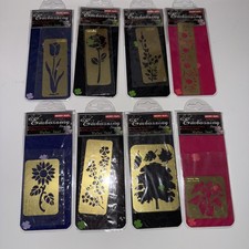 8 X Embossing Brass Stencils