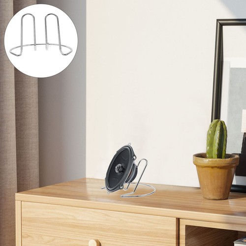 Silver metal speaker - speaker, stand