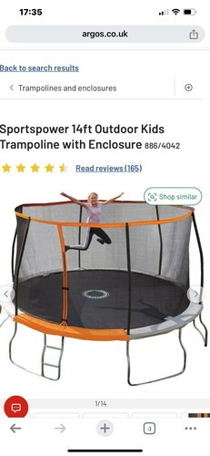 Trampoline outdoor 14ft - used.,