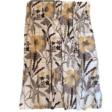 Romo Curtains Avery Linen Pair 56.5”L 35W Lined Cotton Fabric Taupe Mustard Long