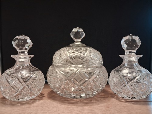 Vintage crystal cut glass - vintage,