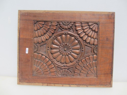 Antique carved wooden panel - antique,
