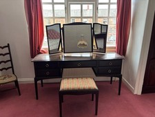 Stag Minstrel Dressing Table With Mirrors And Footstool Great Condition
