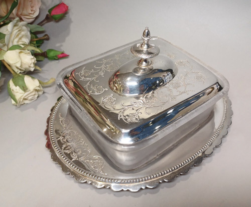 Silver plated butter - plated, with