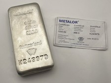 Metalor Bullion 1kg Bar 999