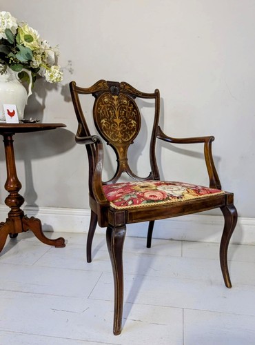 Victorian open armchair - victorian,