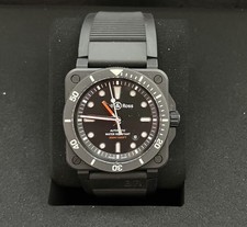 Bell & Ross Mens Instruments BR 03-92 Diver Black Matte Watch BR0392-D-BL-CE/SRB