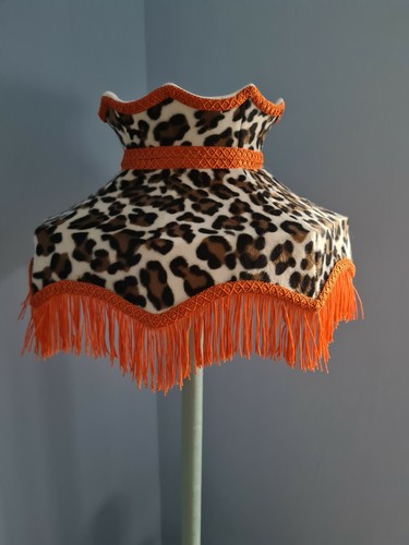 Leopard print lampshade crown