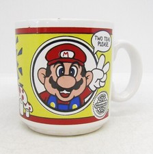 Vintage 1992 Rare Kinnerton Nintendo Super Mario Bros Mug- Comic Style