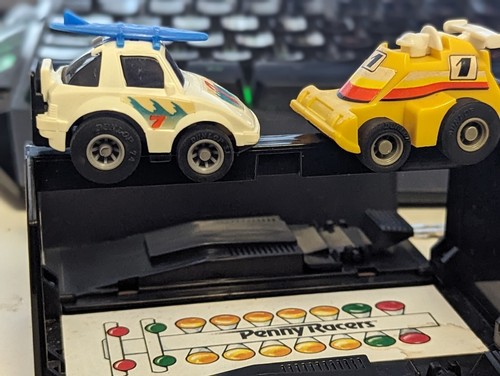 Vintage toy penny racers - toy,