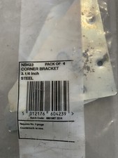 Pack Of 4 Corner Brackets 3.1/4 Inch Steel 
