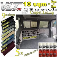 10 sqm CAMPER VAN CARPET LINING STRETCH VW T1 T2 T5 T6 TRANSIT SPRINTER CARAVAN