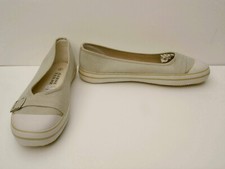 Casual flat slip on shoes size 5 beige textile uppers SHOE TAILOR unworn