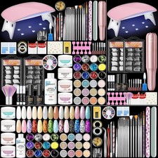 83Pcs Acrylic Nails Kit - Full Set with Lamp and Electric Nail File, Nail Kit Ac