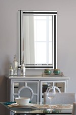 Large Wall Mirror Modern Black