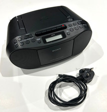 SONY CFD-S70 BLACK PORTABLE CD PLAYER CASSETTE TAPE  RADIO BOOMBOX