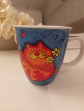 Dunoon Pussy Cats Purr Mug. Bone China. Designed By Jane Brookshaw