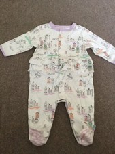 Beautiful Mamas and Papas Girls Babygrow/Sleepsuit. 0-3 Months