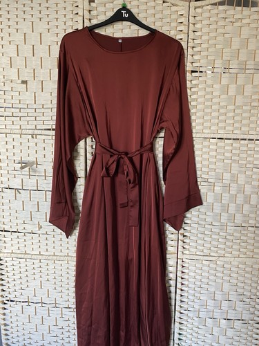 Plain red silky - plain, long