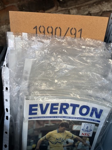 Everton home programmes - everton,
