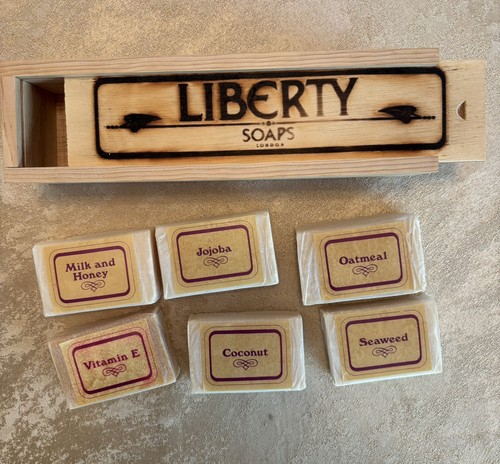 Liberty soaps wooden box - soaps,