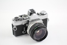 Vintage Olympus OM-1n SLR Film Camera Mechanically Working w/ Zuiko 50mm Lens