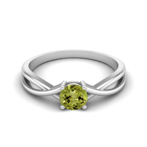 Round green peridot - 5, 925