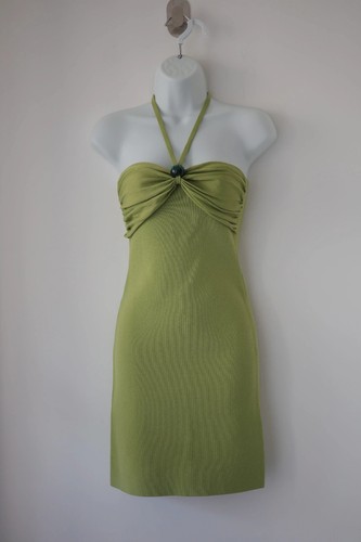 Zara green knit bandeau dress