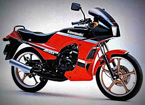 Metal sign kawasaki 125 - a4,