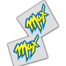 Max Biaggi # 3  text stickers moto gp motorcycle decals graphic x 2