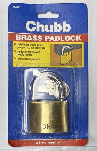Chubb padlock solid brass - padlock,
