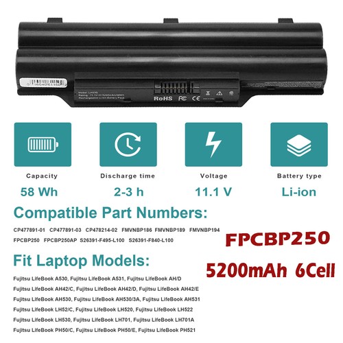 Battery fpcbp250 for fujitsu - battery,