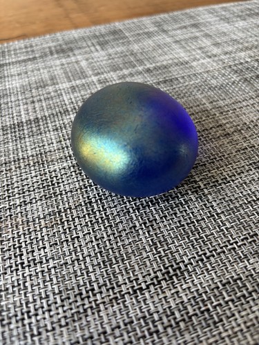 Heron glass iridescent - glass, peacock
