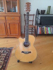 Gear4music Left Handed Electro Acoustic Guitar Single Cutaway