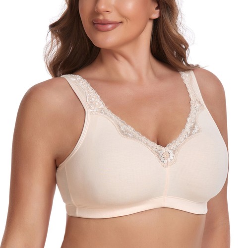 Cotton wireless minimiser bra - cotton,