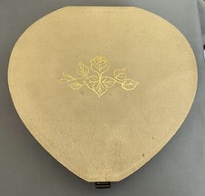 vintage TALLENT of Old Bond Street heart shaped musical jewellery box large