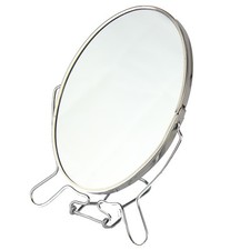Beautiful Style Table Mirror Glass Mirror Chrome Frame Small Oval Shape