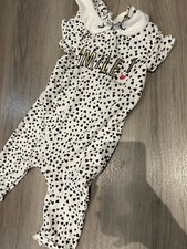BABY GIRLS JULIAN MCDONALD LEOPARD PRINT BABYGROW OUTFIT SIZE AGE 3-6 MONTHS