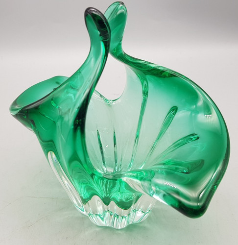 Vintage green glass - green,