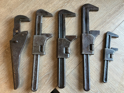 Vintage adjustable spanner - vintage,