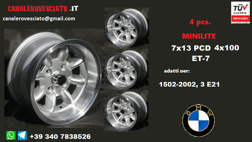 Minilite 7x13 inch rims - inch,