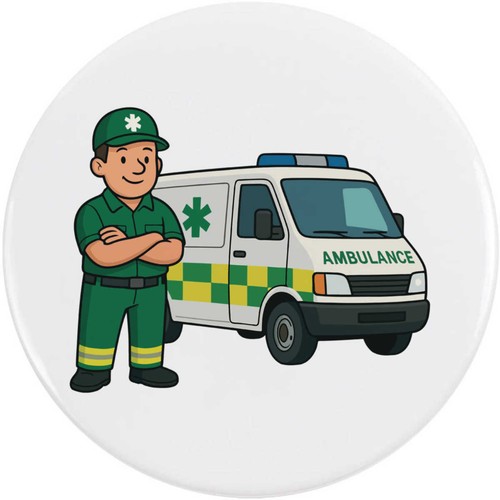 Ambulance paramedic button - 'ambulance, paramedic'