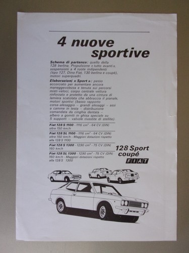 Fiat 128 sport - 1100, &